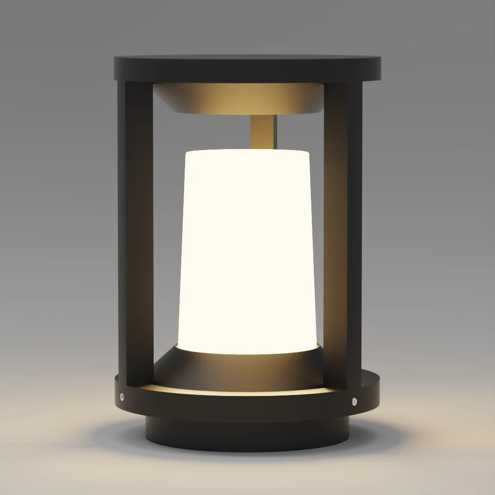 GD-ABX062-2-E27 — Aluminium Garden Bollard Light