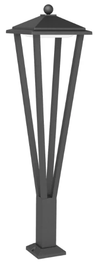 GD-ABX129-1-800 — Tapered-Frame Aluminium Bollard Light