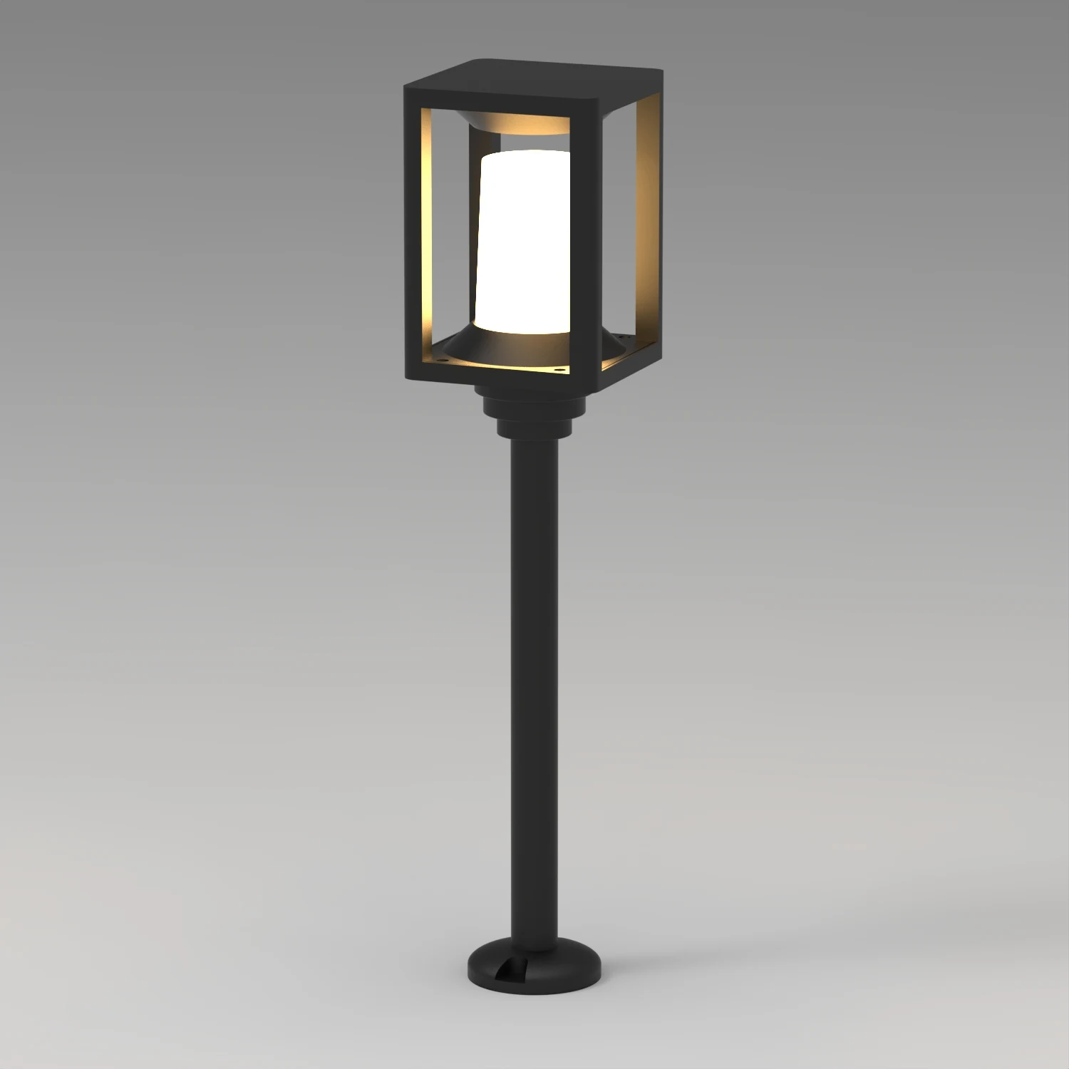 GD-ABX167-3-600 — Aluminium Garden Bollard Light