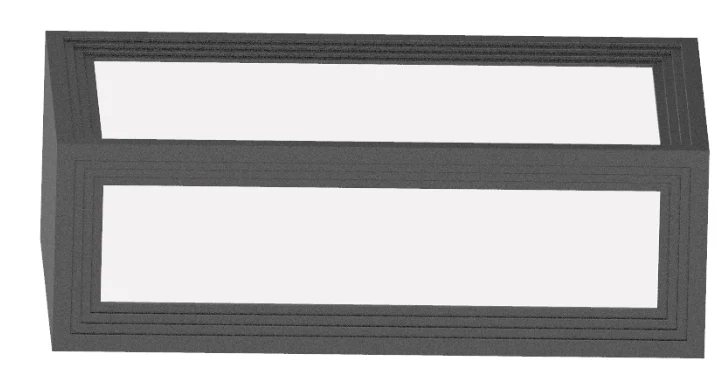GD-AWX100-E27 — Tall Lantern Aluminium Wall Light