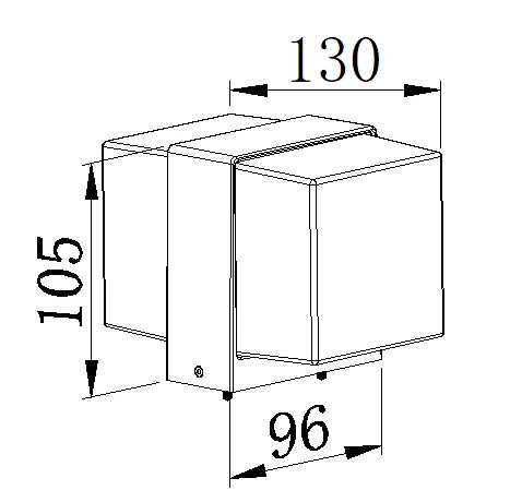 GD-AWZ53 — Twin-ended clear-cylinder wall light