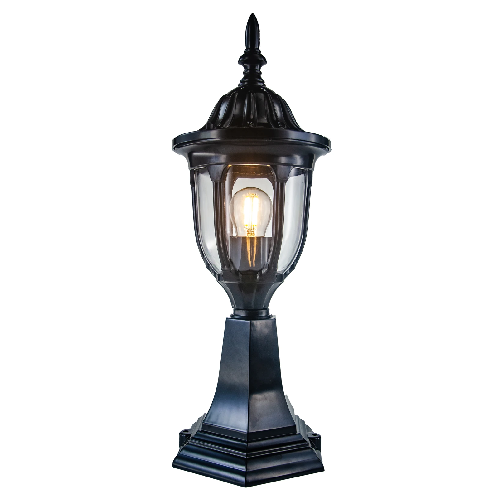 GD-BL10-E27-40 · cuerpo negro · vista encendida