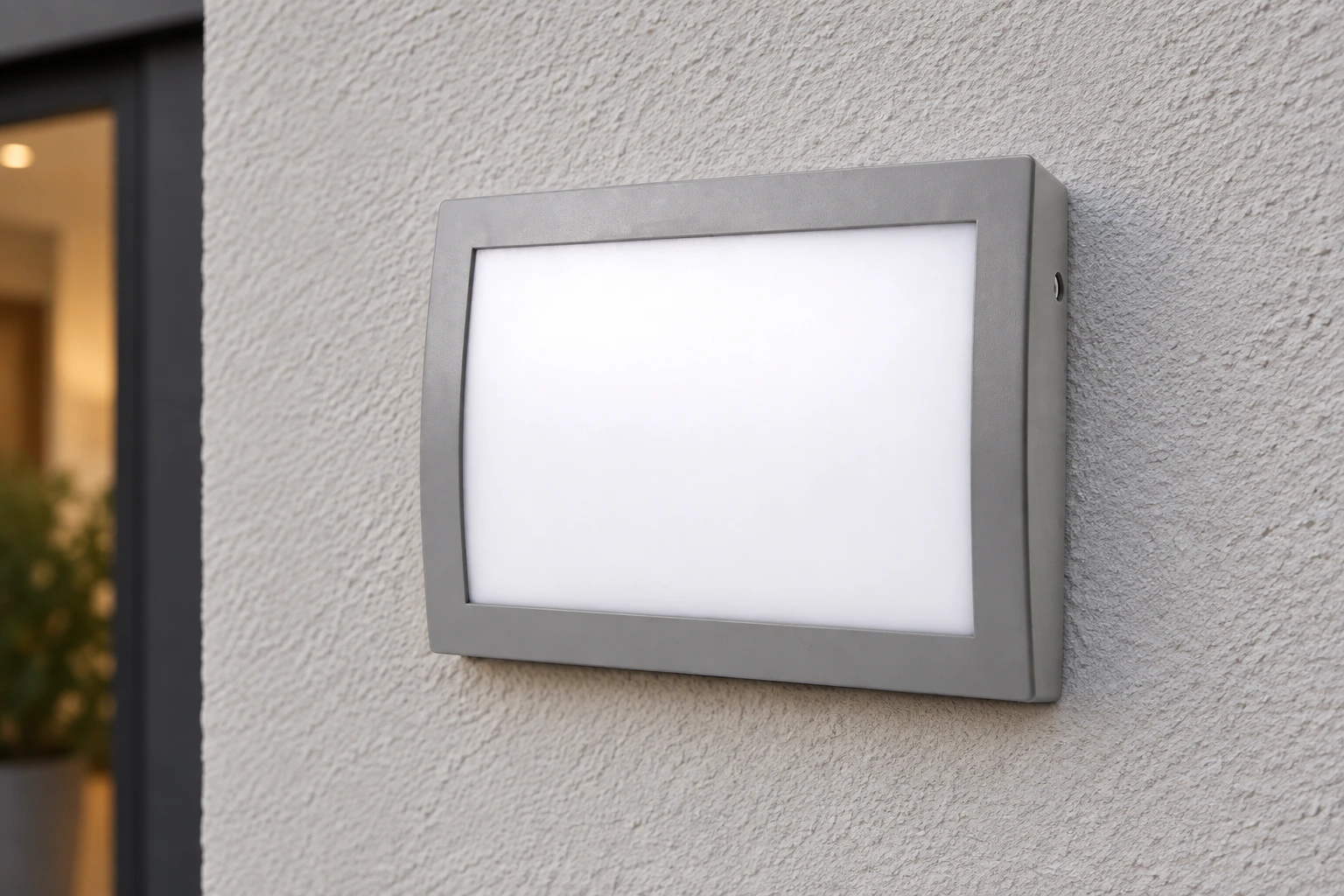 GD-PNL01 · black housing · installed outdoor scene
