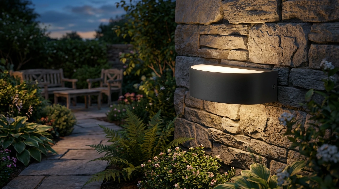 GD-PUD019-R · black housing · installed outdoor scene