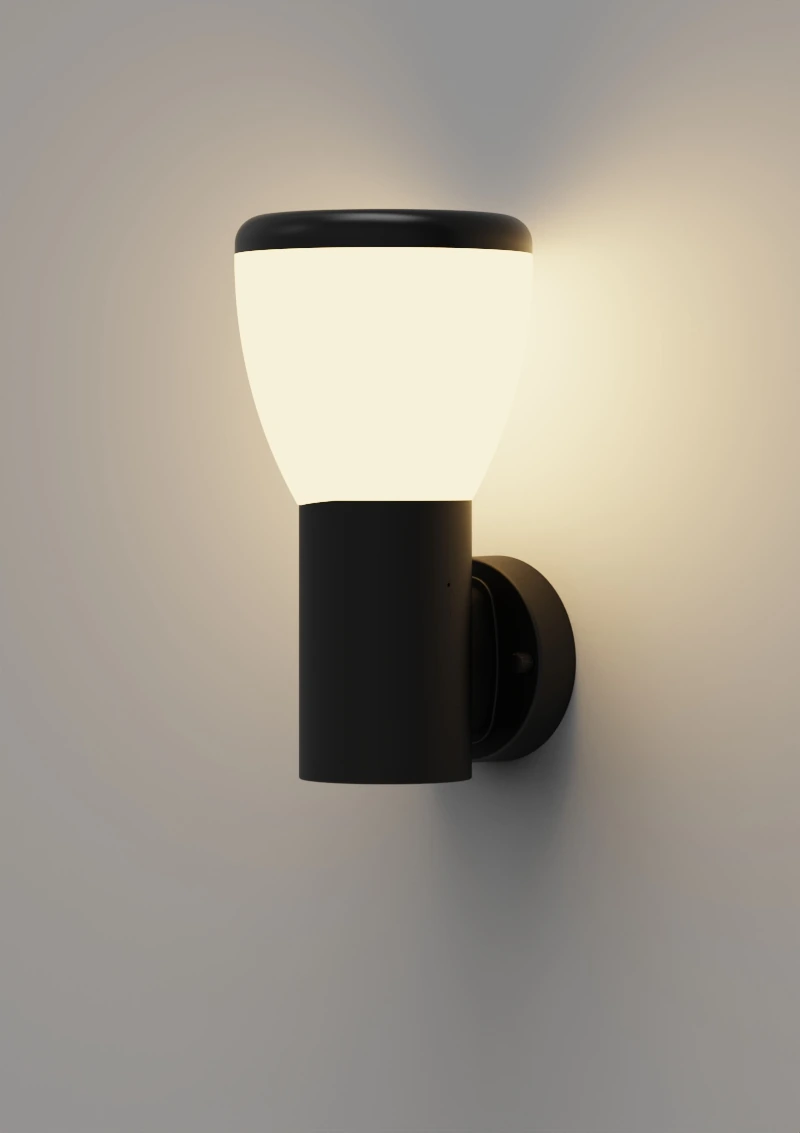 GD-PW012-2 · black housing · light-on view