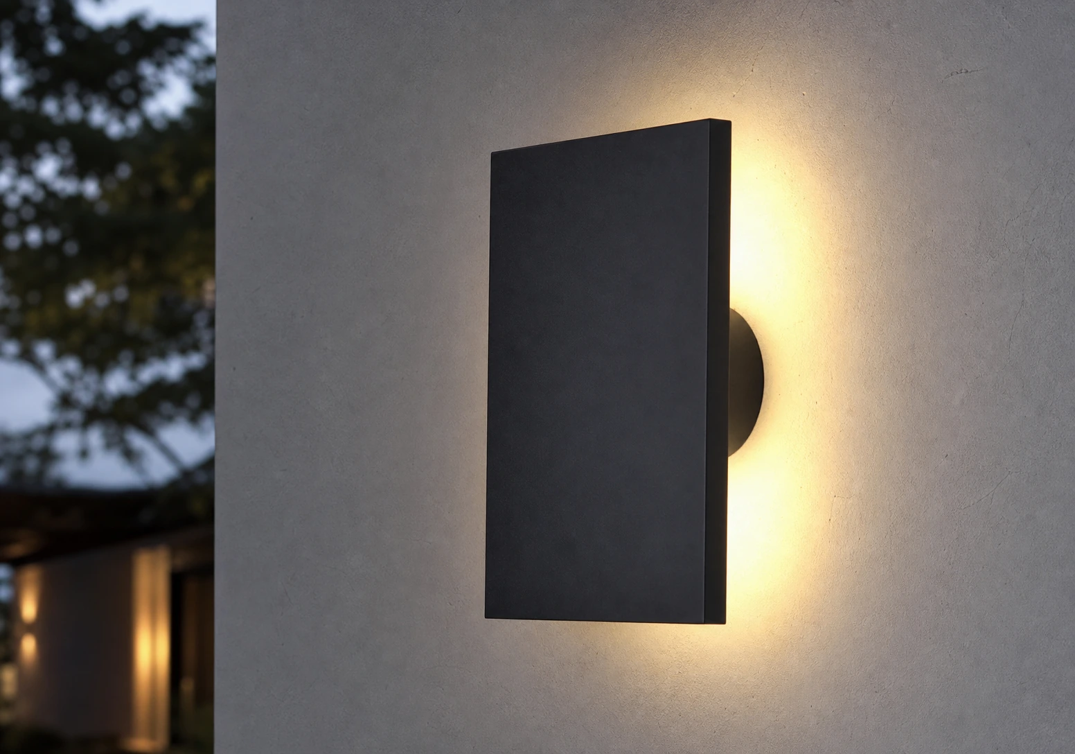 GD-PW02 · black housing · installed outdoor scene