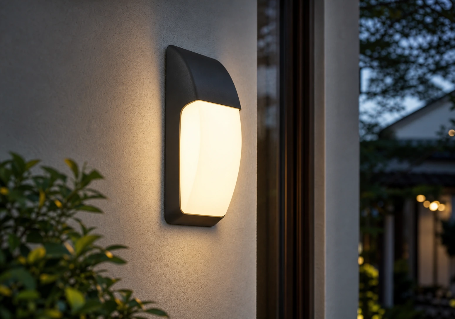 GD-PW04 · black housing · installed outdoor scene