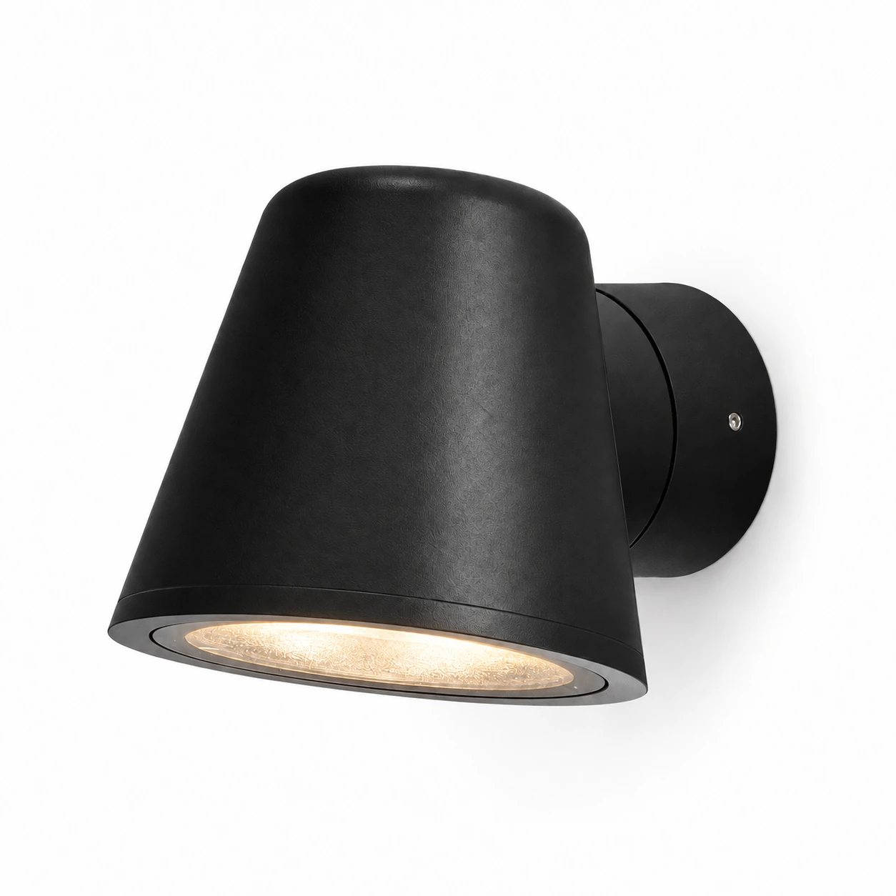 GD-PW043 · black housing · light-on view