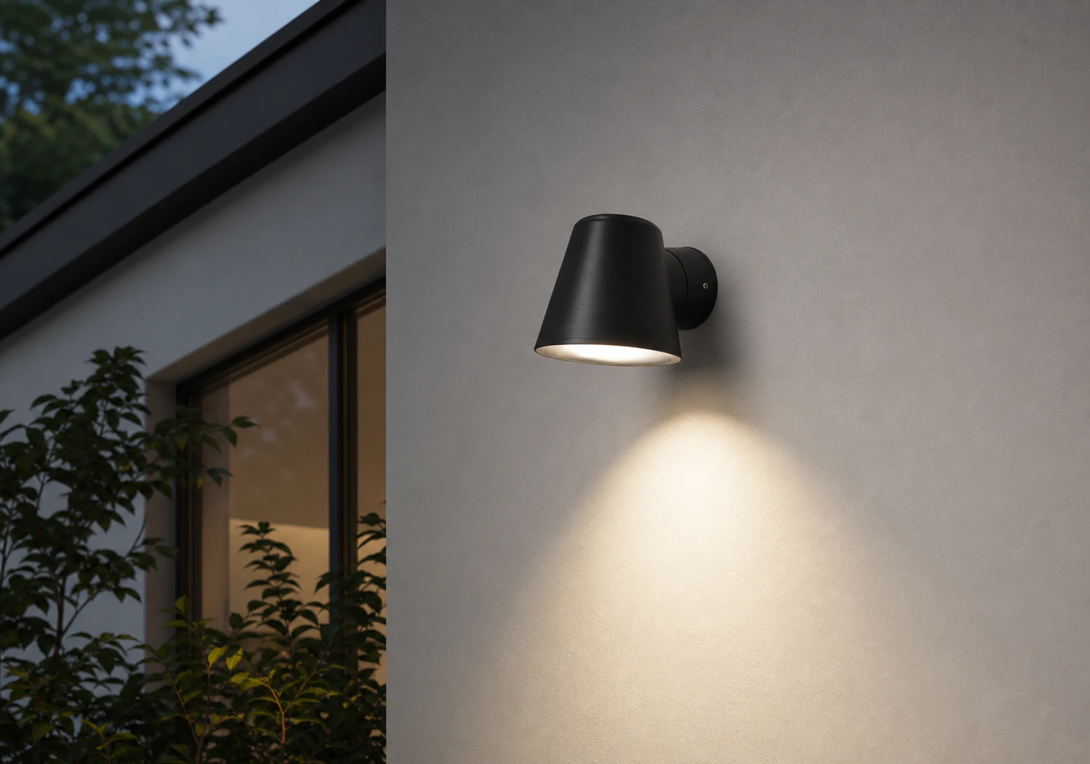 GD-PW043 · black housing · installed outdoor scene