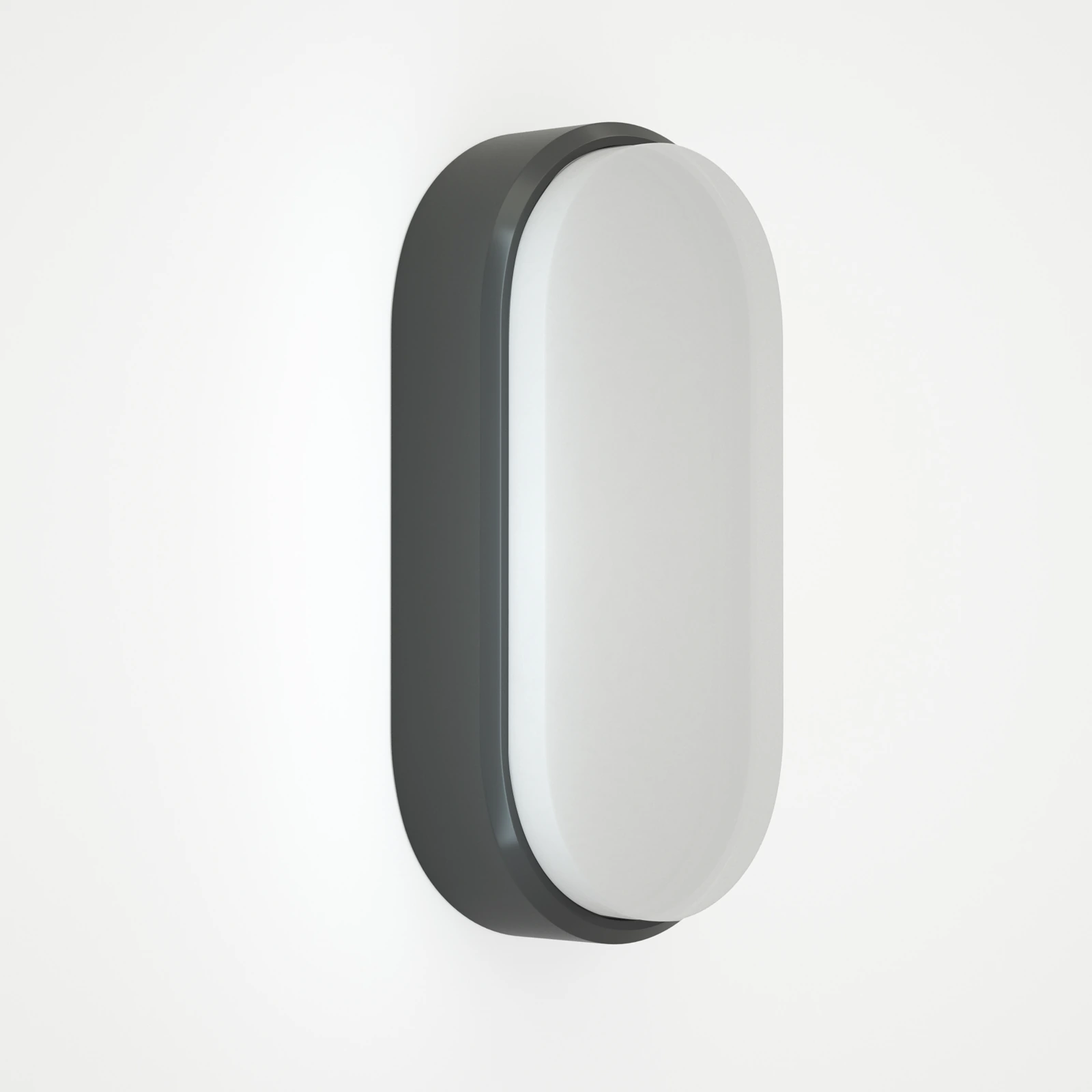 GD-WP02 Luminaria exterior opal ovalada · Gris oscuro