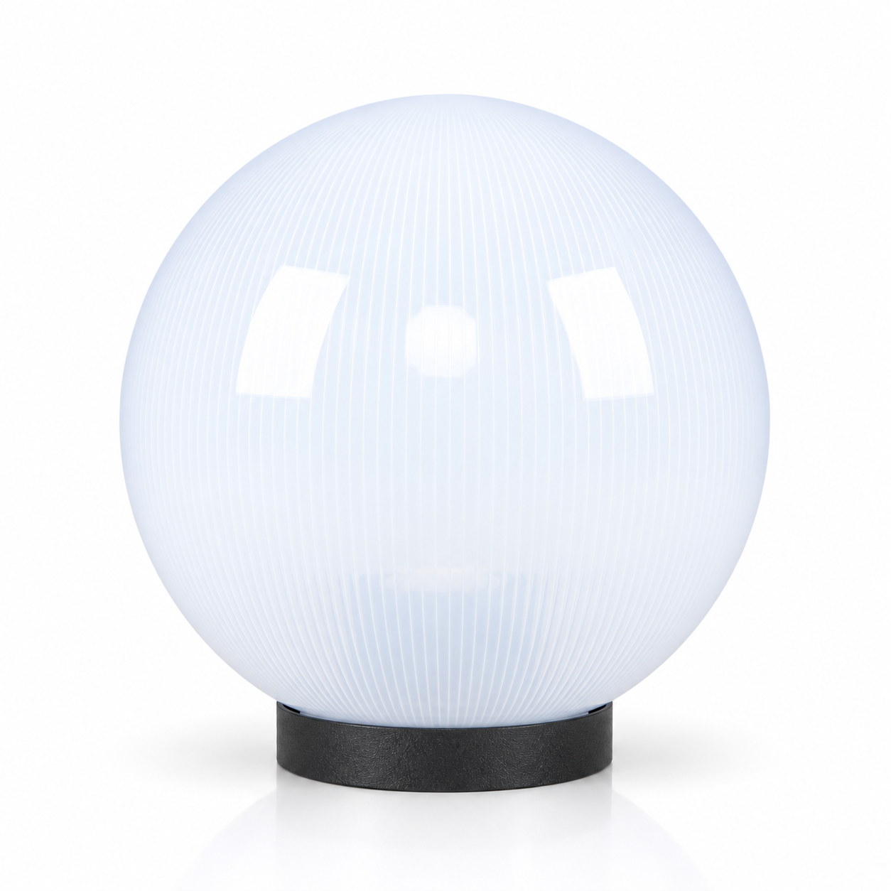 GD001-B-150-B 150 mm PMMA Globe light with ABS base · Opal prismatic