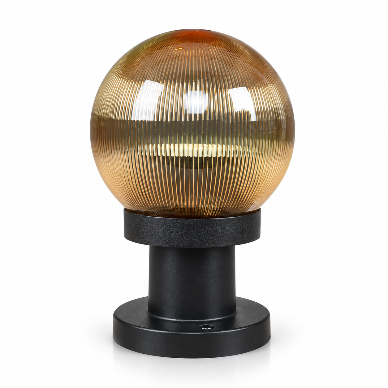 GD001-B-150-B-S1 150 mm PMMA Globe light with short pillar · Golden prismatic