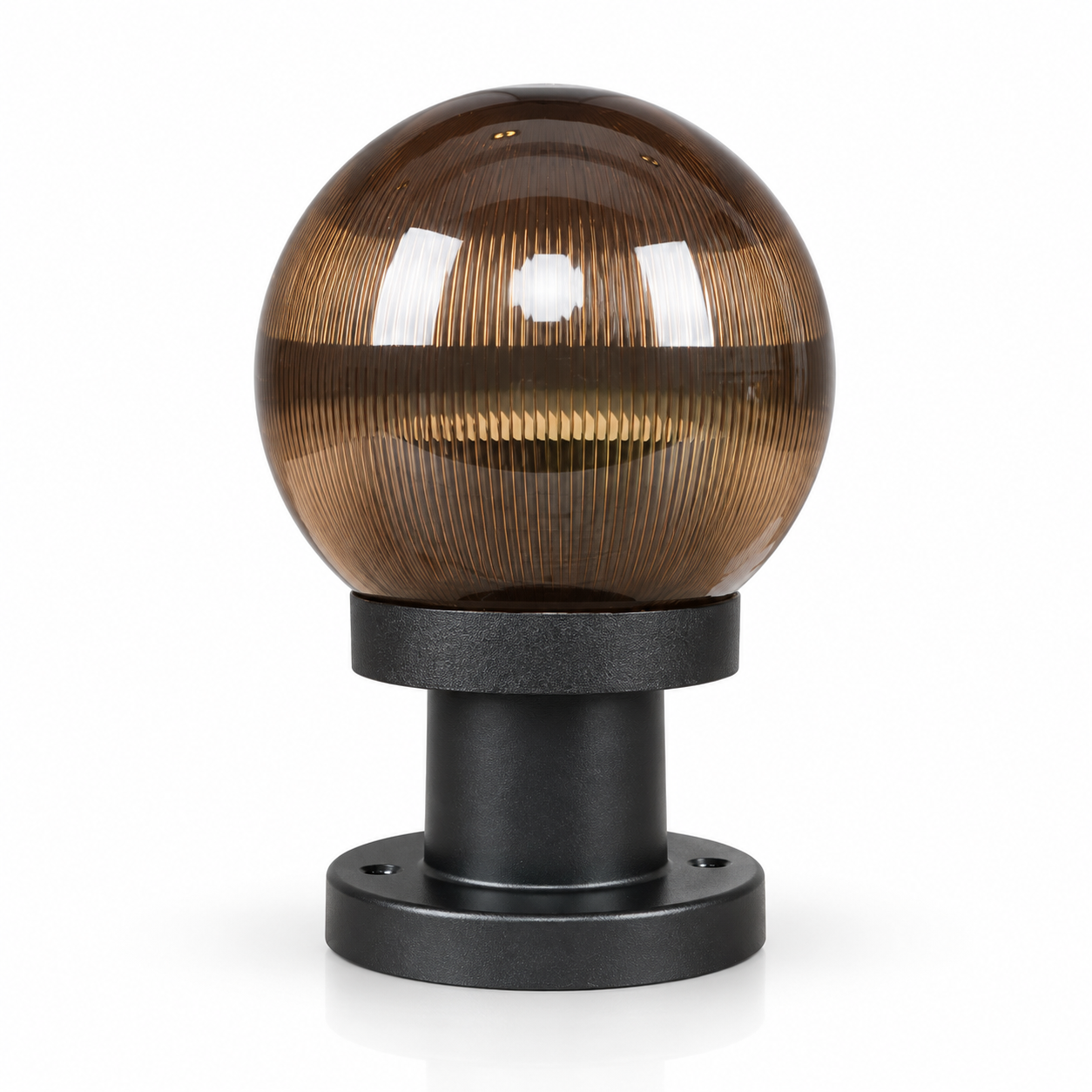 GD001-B-150-B-S1 150 mm PMMA Globe light with short pillar · Tea prismatic