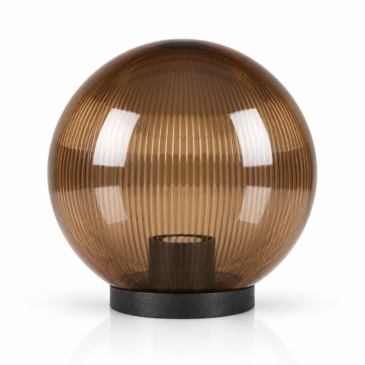 GD001-B-150-B 150 mm PMMA Globe light with ABS base · Tea prismatic