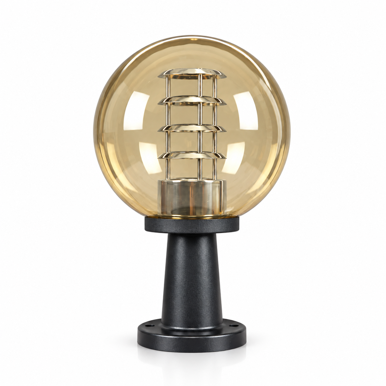 GD001-B-250-B-S2 250 mm PMMA Globe light with long pillar · Golden / reflector