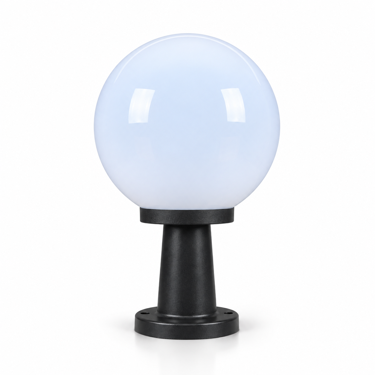 GD001-B-250-B-S2 250 mm PMMA Globe light with long pillar · Semi-opal