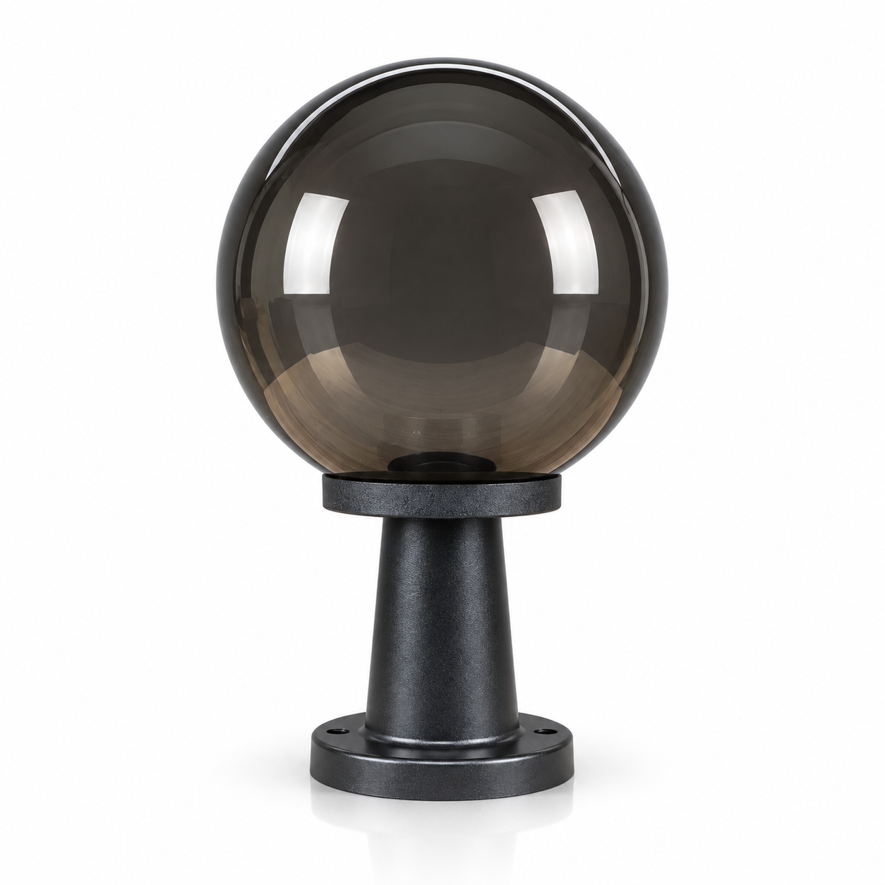 GD001-B-250-B-S2 250 mm PMMA Globe light with long pillar · Smoky
