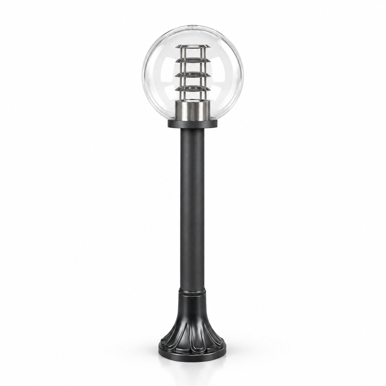 GD001-B-250-500MM-POST 250 mm PMMA Globe light with 500 mm post · Clear / reflector