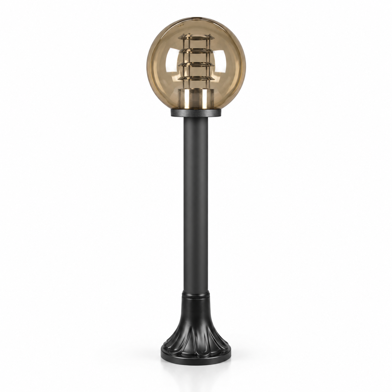 GD001-B-250-500MM-POST 250 mm PMMA Globe light with 500 mm post · Golden / reflector
