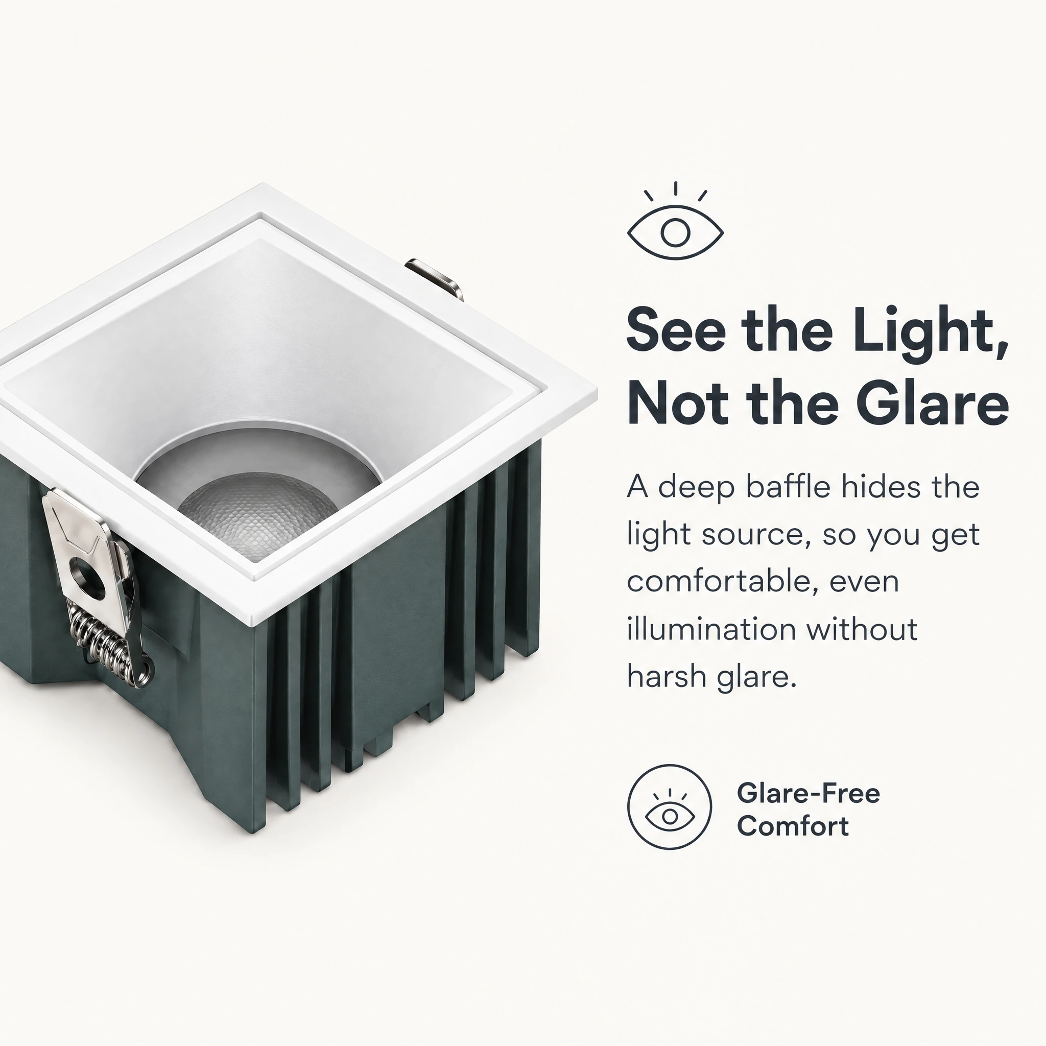 GD-ADL03-SQ deep-baffle design illustration