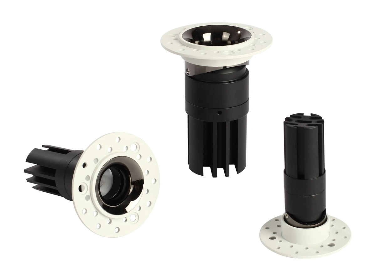 GD-ADL42 — Adjustable · Trimless · Curved Trim · Recessed COB spotlight