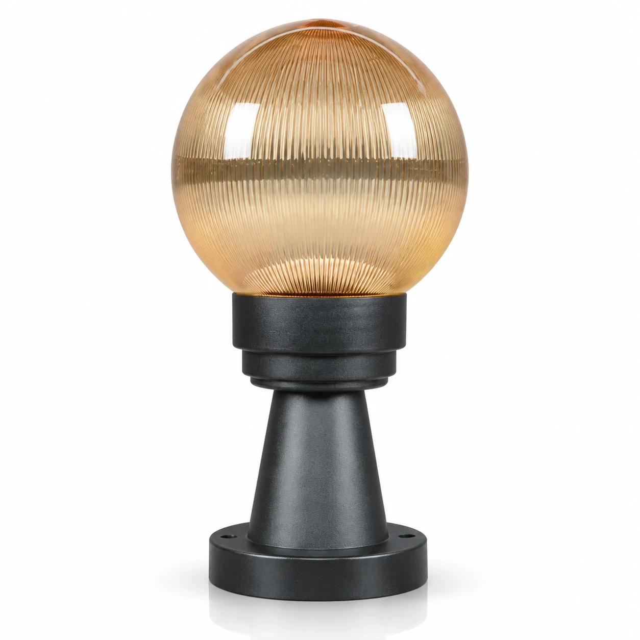 GD001-S-150-S1 150 mm Globe PMMA shade with S1 upright mount · Golden prismatic