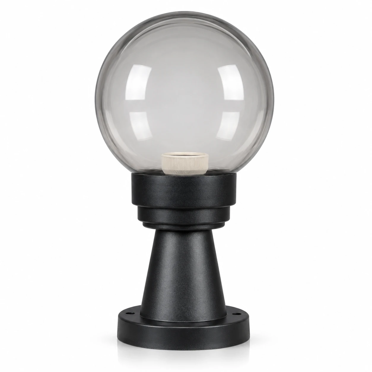 GD001-S-150-S1 150 mm Globe PMMA shade with S1 upright mount · Smoky