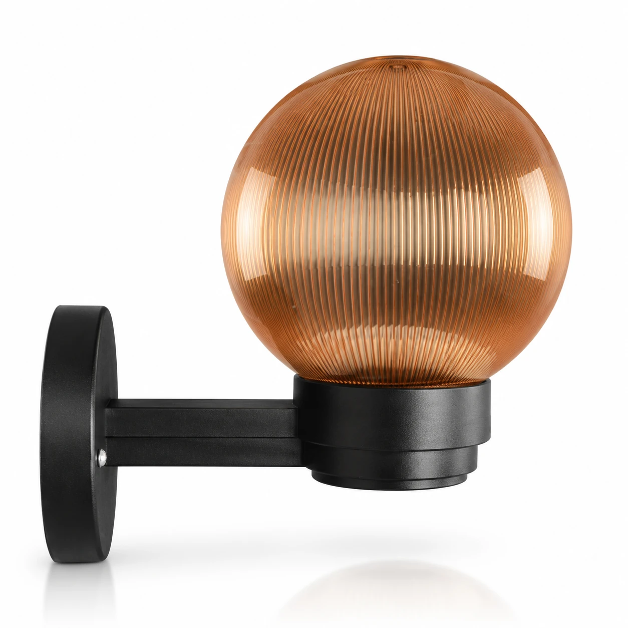 GD001-S-150-W2 150 mm Globe PMMA shade with W2 wall mount · Golden prismatic