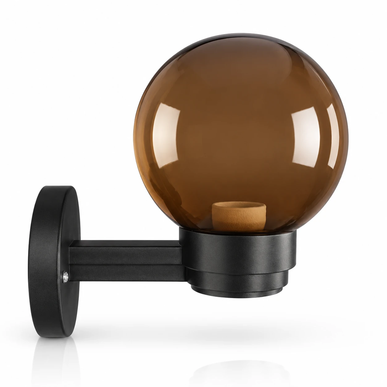 GD001-S-150-W2 150 mm Globe PMMA shade with W2 wall mount · Tea
