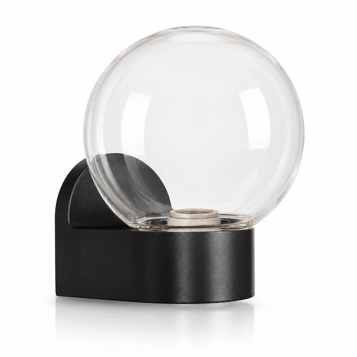 GD001-S-150-W3 150 mm Globe PMMA shade with W3 wall mount · Clear