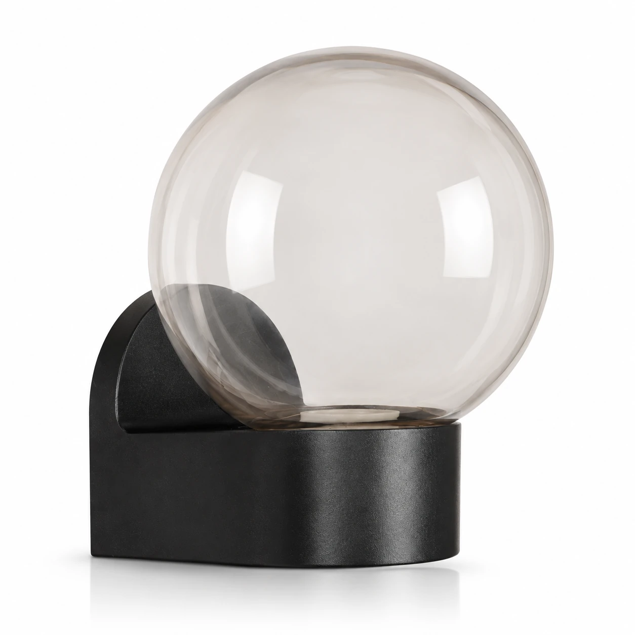GD001-S-150-W3 150 mm Globe PMMA shade with W3 wall mount · Smoky