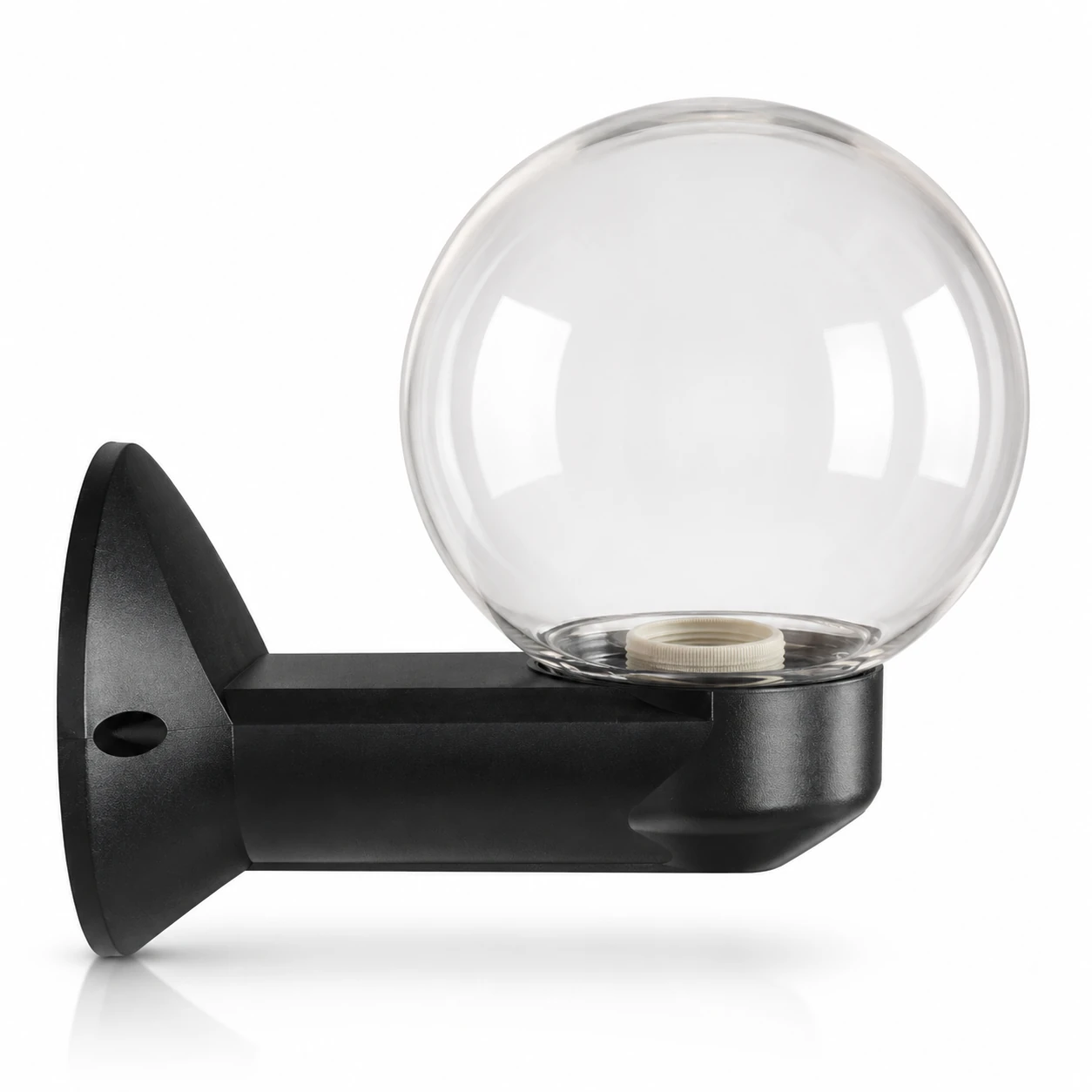 GD001-S-150-W6 150 mm Globe PMMA shade with W6 wall mount · Clear