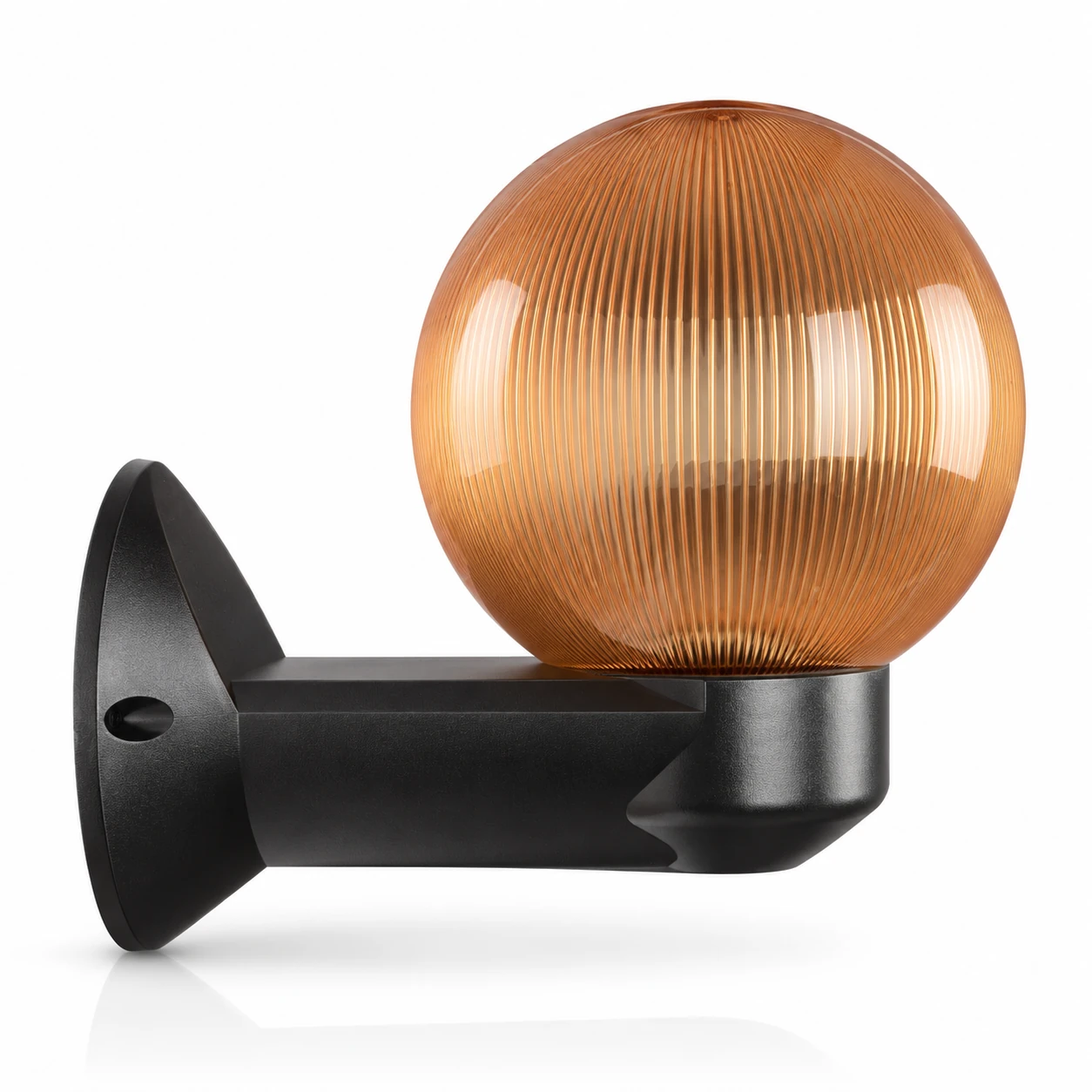 GD001-S-150-W6 150 mm Globe PMMA shade with W6 wall mount · Golden prismatic