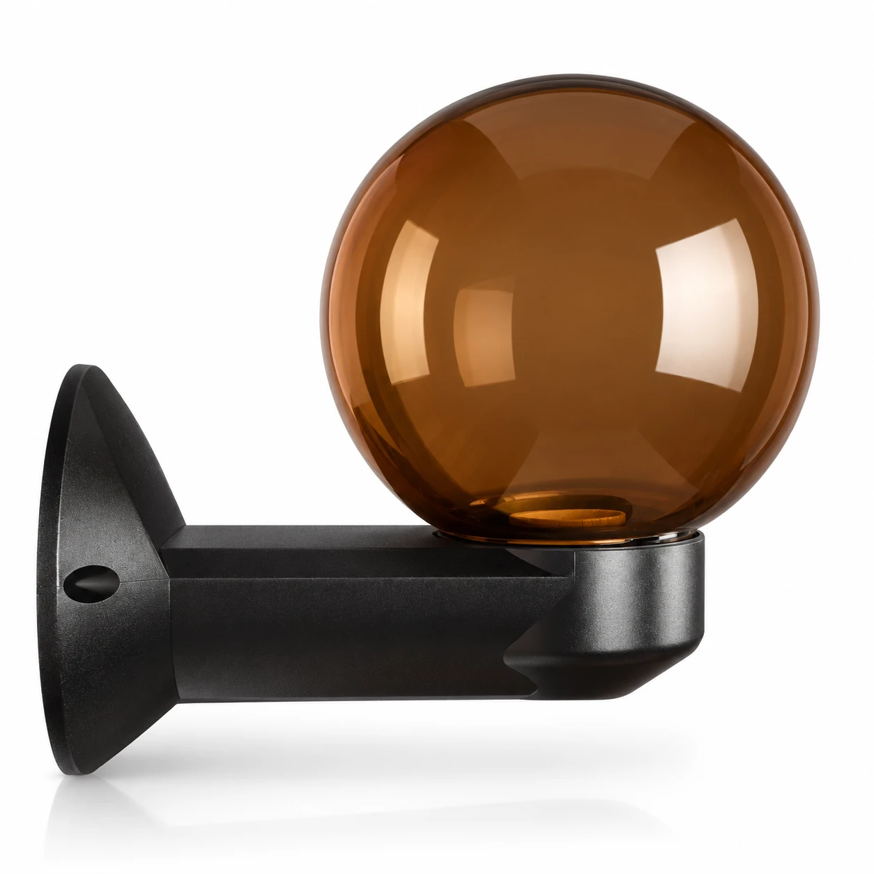GD001-S-150-W6 150 mm Globe PMMA shade with W6 wall mount · Tea
