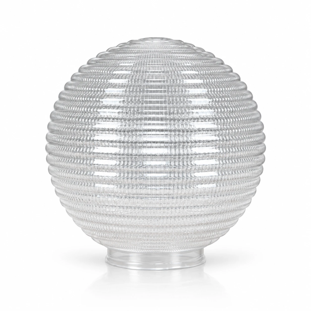 GD005-B-200 200 mm Round wavy PMMA shade · Clear prismatic