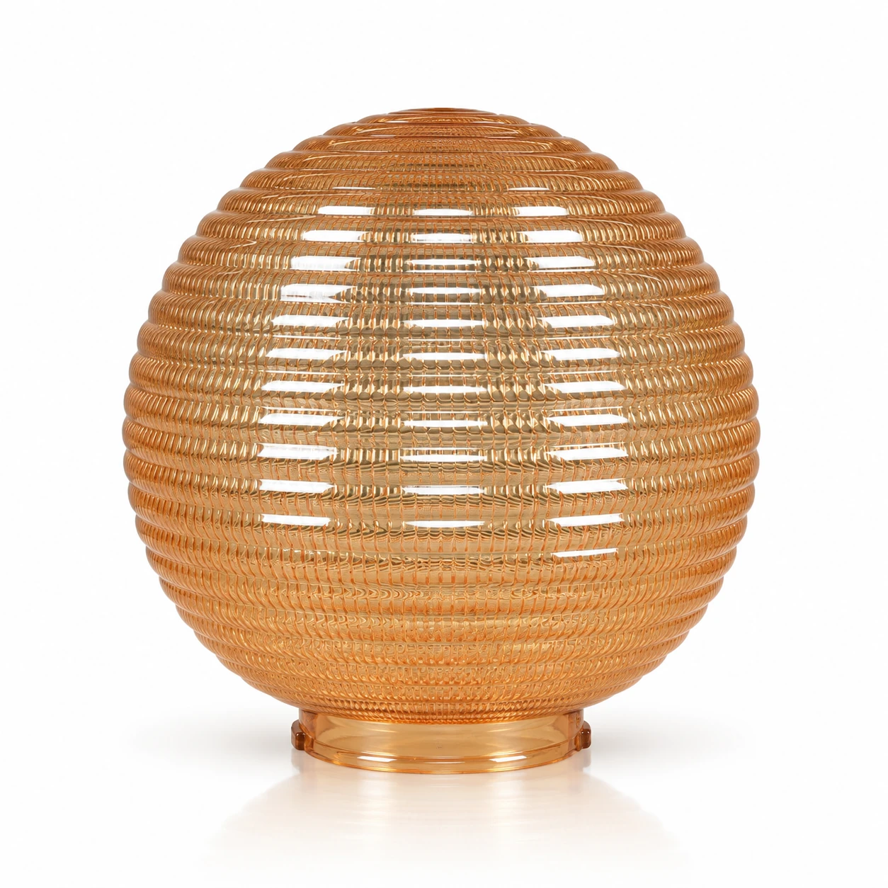 GD005-B-200 200 mm Round wavy PMMA shade · Tea prismatic