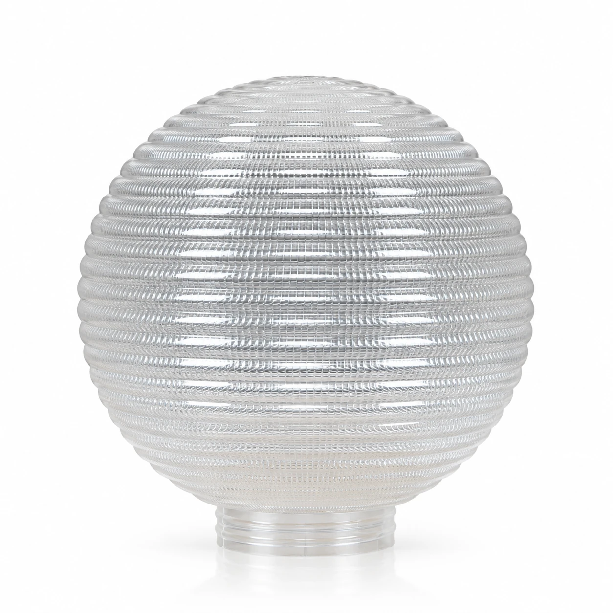 GD005-S-200 200 mm Round wavy PMMA shade · Clear prismatic