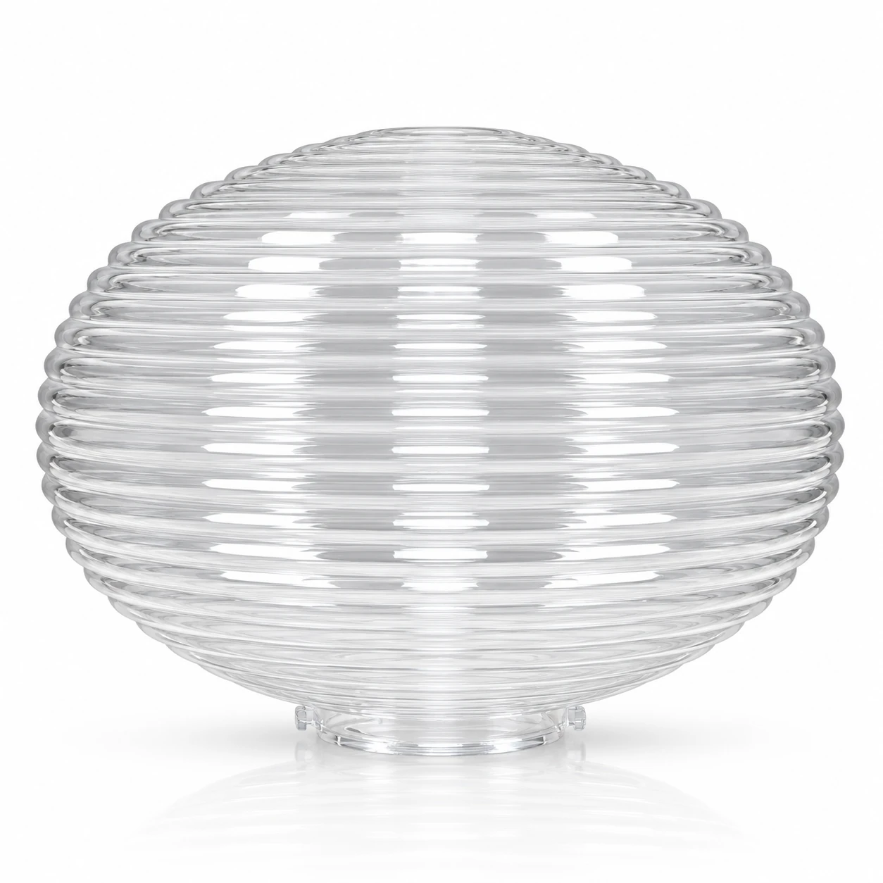 GD006-B-250 250 mm Elliptical wavy PMMA shade · Clear
