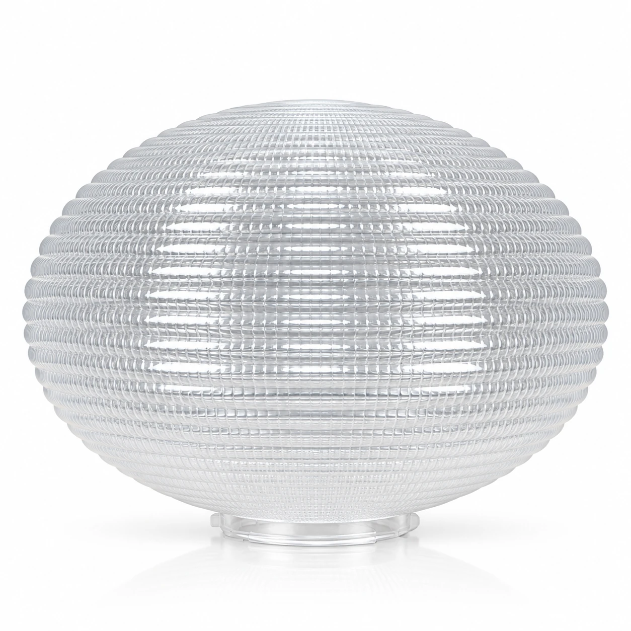 GD006-B-250 250 mm Elliptical wavy PMMA shade · Clear prismatic