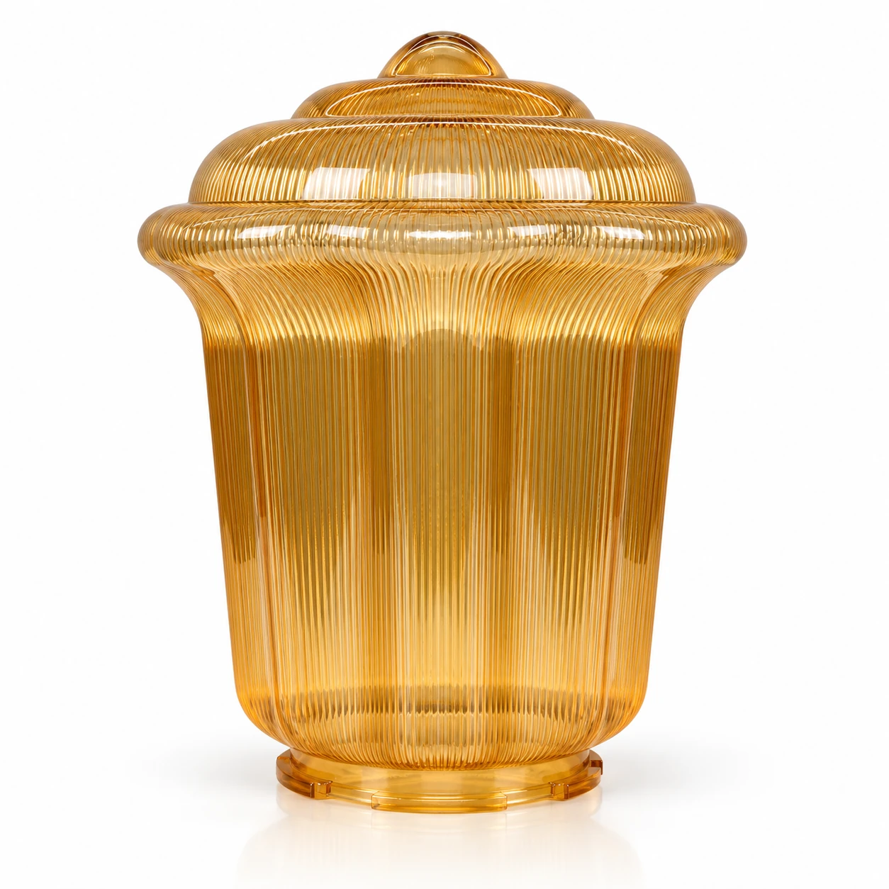 GD010-B Octagonal lotus PMMA shade · Golden prismatic