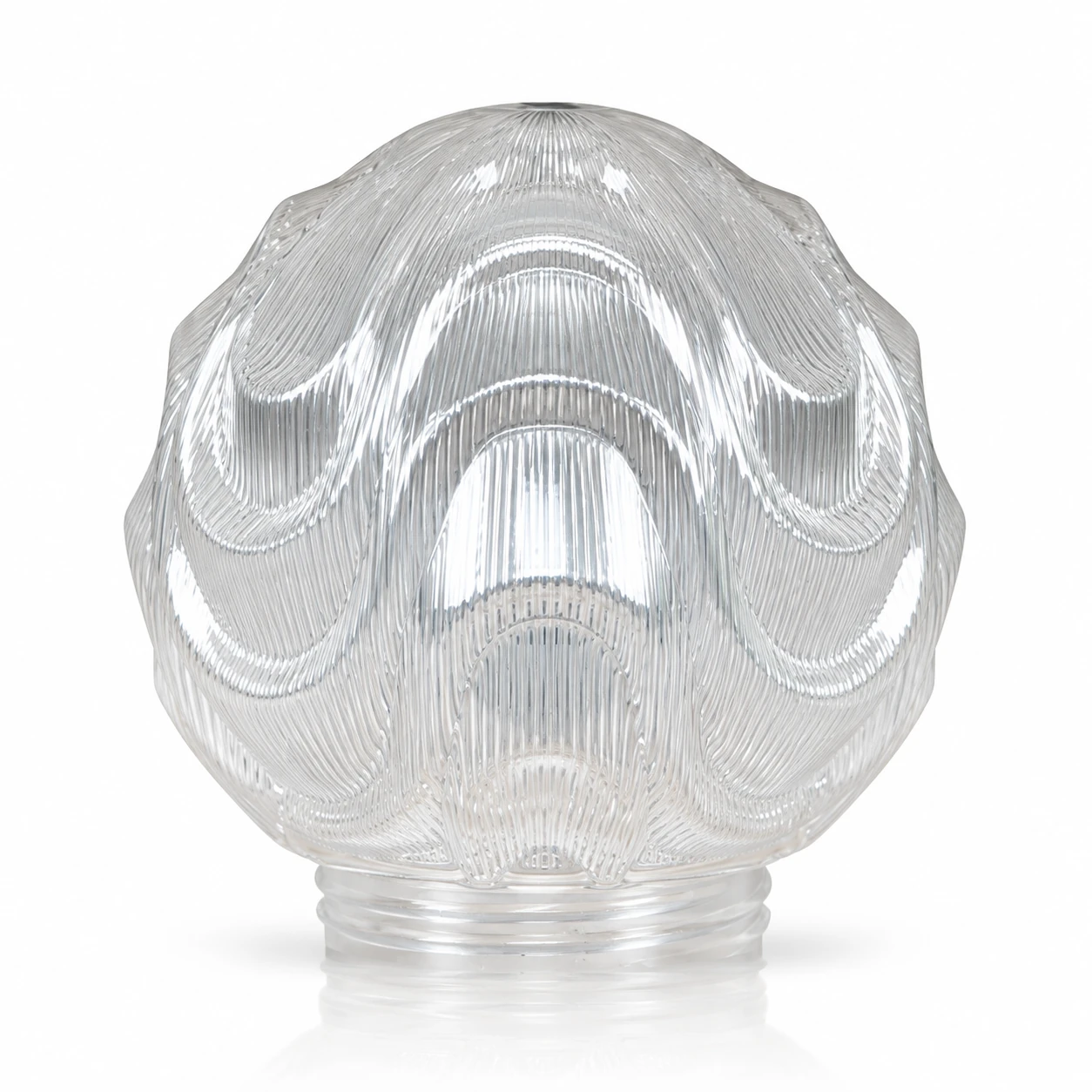 GD012-S-150 Pantalla de PMMA bola de llamas de 150 mm · Transparente prismático
