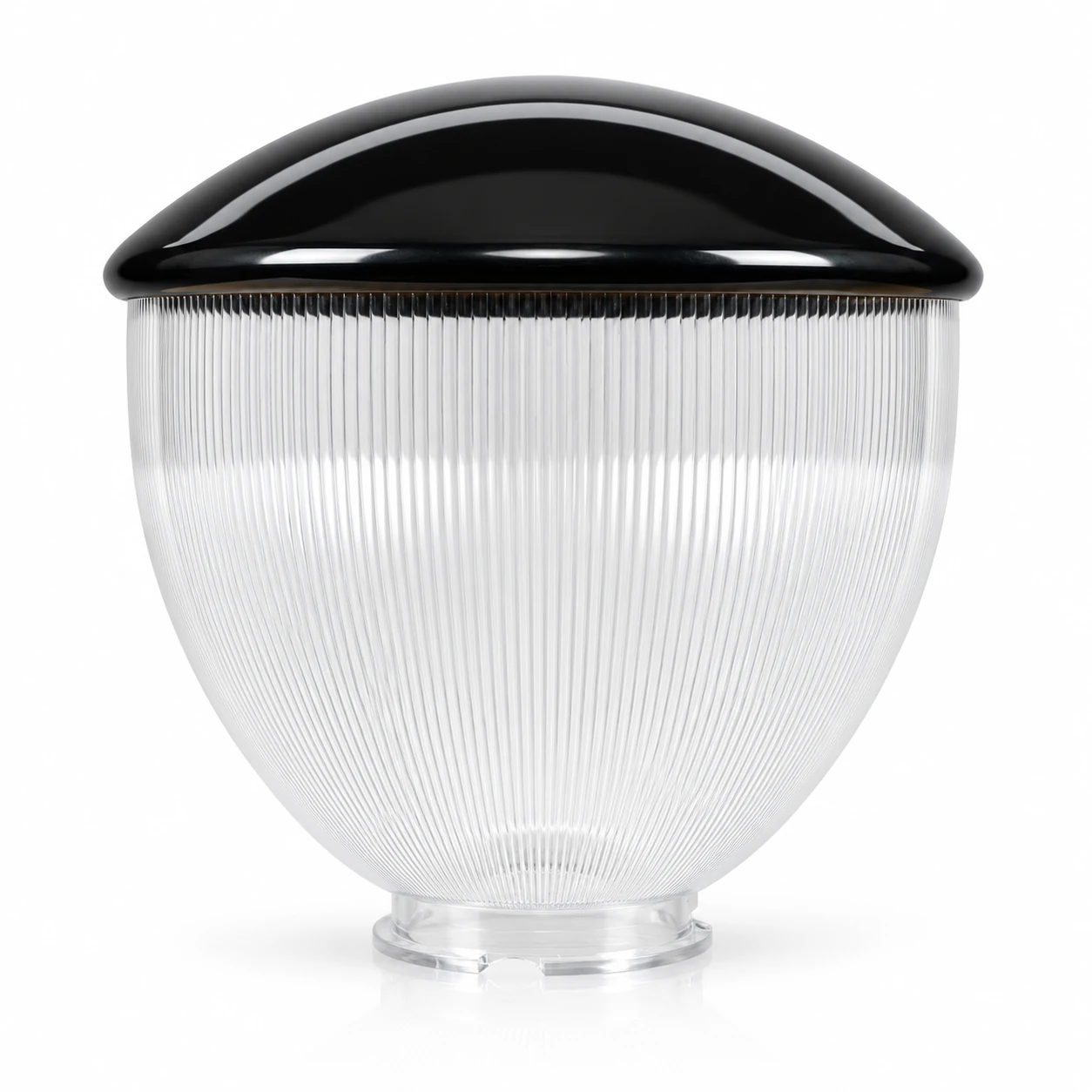 GD015-B-350 350 mm Trumpet PMMA shade · Clear prismatic with black top