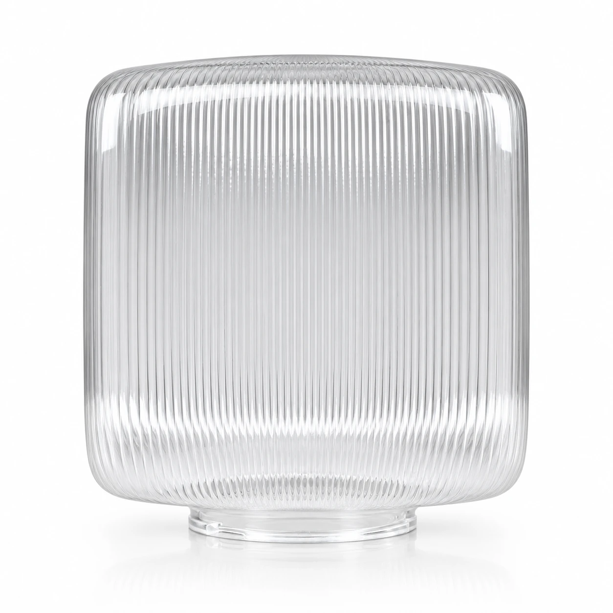 GD022-B-250 Pantalla de PMMA cuadrado de 250 mm — transparente prismático, apagada