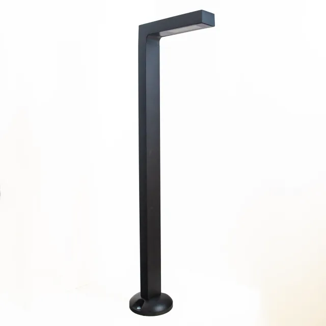 GD-ABX029-1-BASE-600 — Slim L-shaped bollard