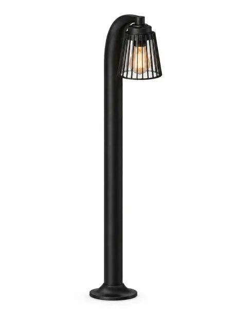 GD-BL047-E27-900 — Gooseneck Caged Garden Post