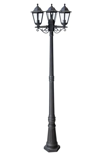 GD-BL05-E27-210-3H — Three-Head Decorative Lantern Post