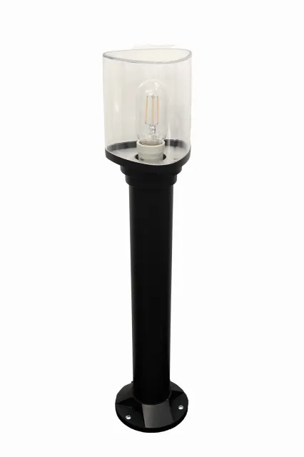 GD-ABX168-2-E27-600 — Clear cylindrical lantern bollard
