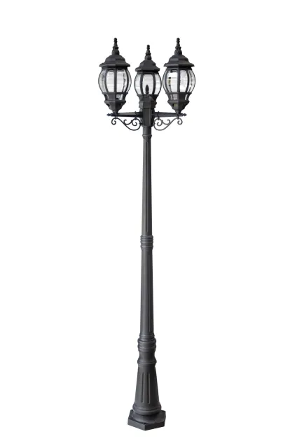 GD-BL09-E27-210-3H — Three-head decorative lantern post