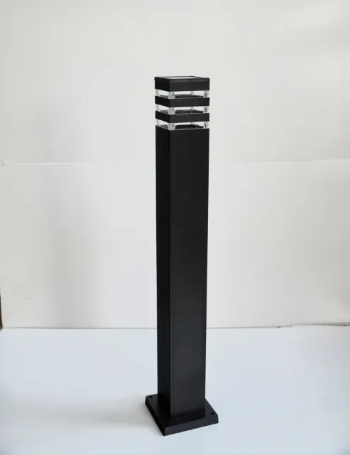 GD-BL24-E27-600 — Square louvred-top bollard