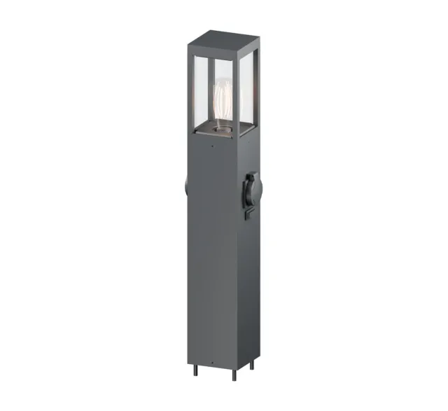 GD-BL052-SOCKET-E27-600 — Square Lantern Post with Socket